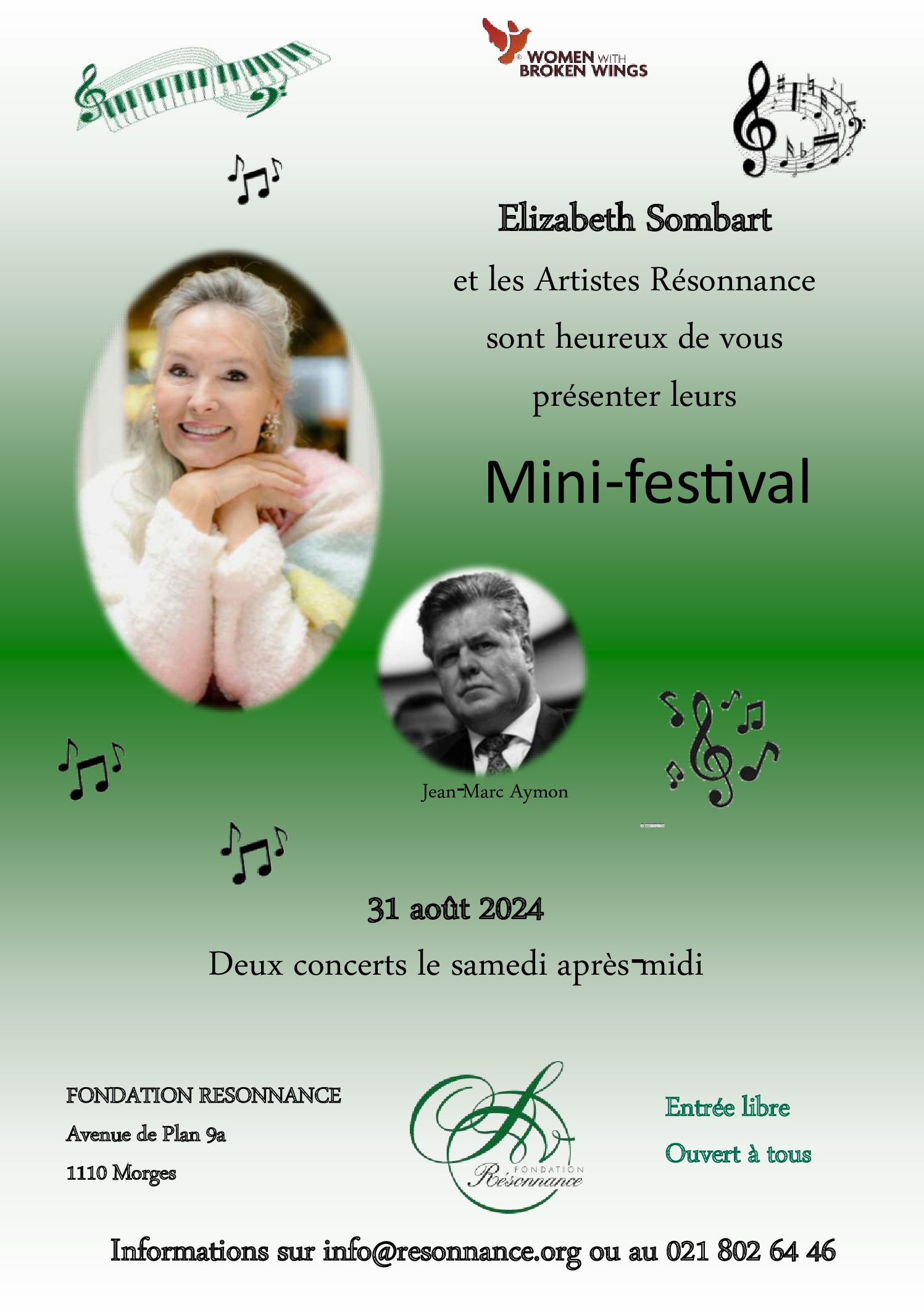 Mini-Festival Résonnance, deux concerts avec Elizabeth Sombart
